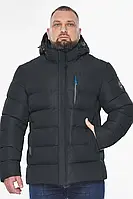 Чоловіча зимова тепла куртка у графітовому кольорі модель 63619