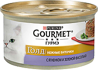 Gourmet Gold Нежные биточки с ягненком и зеленой фасолью БЛОК - 12 шт x 85 гр