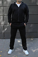 Чоловічий спортивний костюм чорний Nike БАТАЛ з капюшоном