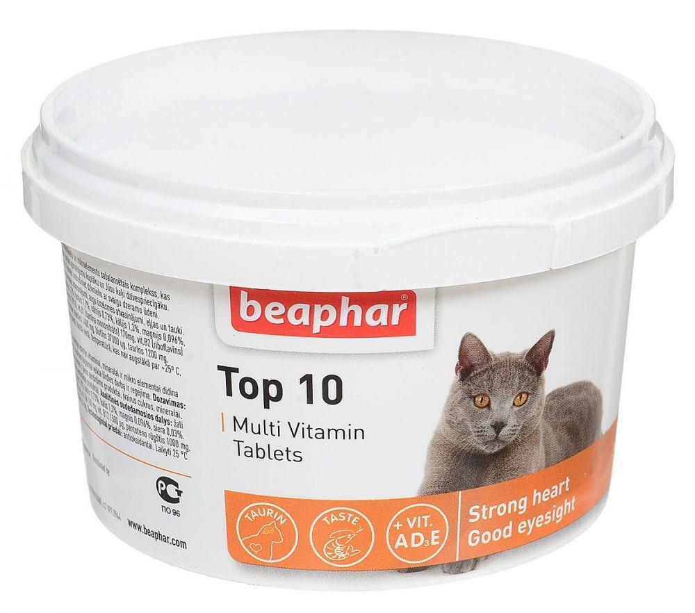 Beaphar Top 10 комплекс вітамінів, мінералів і мікроелементів для кішок — 180 таб