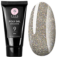 Полигель Saga Professional EXCLUSIVE Poly Gel №9, 30 мл