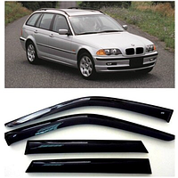 Дефлектори вікон ветровики BMW3 (E46) універсал 1998-2005 (скотч) HIC
