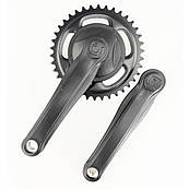 Шатуни X-line Pro 38T 1/2 x 3/32 алюміній під планерну втулку та гірські велосипеди 170 мм чорний