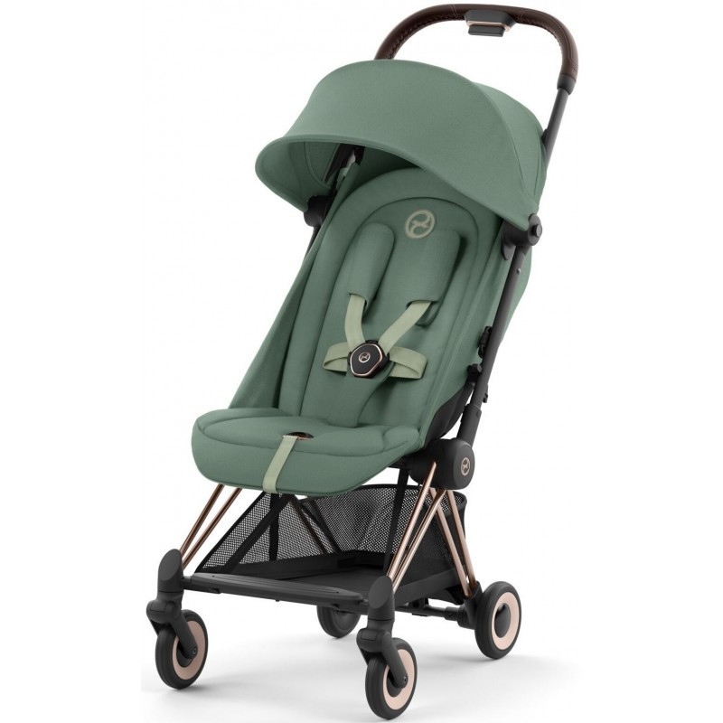 Коляска прогулянкова Cybex Coya Leaf Green шасі rosegold