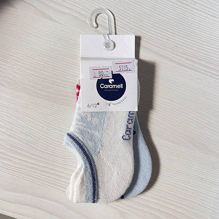 Шкарпетки блакитні для хлопчика 2 пари (6-12м) (YOLA.BABY.SHOP), фото 1