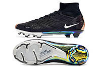 Бутсы Nike Mercurial Air Zoom SuperFLY 9 Elite FG черные найк меркуриал эир зум суперфлай с носком бутсы найк