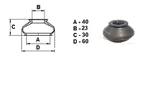 Пыльник универсальный для шаровой опоры, рулевого наконечника (23*40*30)
