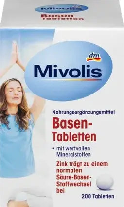 Біологічно активна добавка з мінералами Basen-Tabletten Mivolis 200 таблеток (Німеччина)
