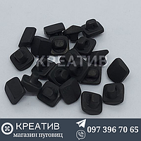 Ґудзик блузка 18р 12 мм чорний на ніжці 100 шт (5.5$)