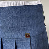 Тенісна джинсова спідниця коротка складки, фото 8
