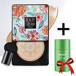 Кушон і спонжик Images Moisture Cream Concealer, колір Натуральний + Подарунок Очищувальна маска-стік / Тональник