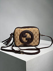 Жіноча сумка Гуччі коричнева Gucci Blondie Small Shoulder Bag Brown