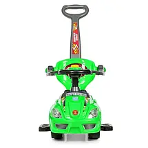 Каталка толокар 2в1 Bambi M 4205-5 (світло, музика, пищалка на кермі, батьківська ручка), фото 5