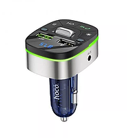 Автомобільний FM-модулятор трансмітер Hoco E71 Bluetooth USB QC 3.0 AUX АЗП зі швидким заряджанням у машину
