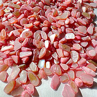 Натуральный камень. Шлифованный перламутр, цвет "Розовая сакура", фракция 2-5 мм. Уп. 50 г
