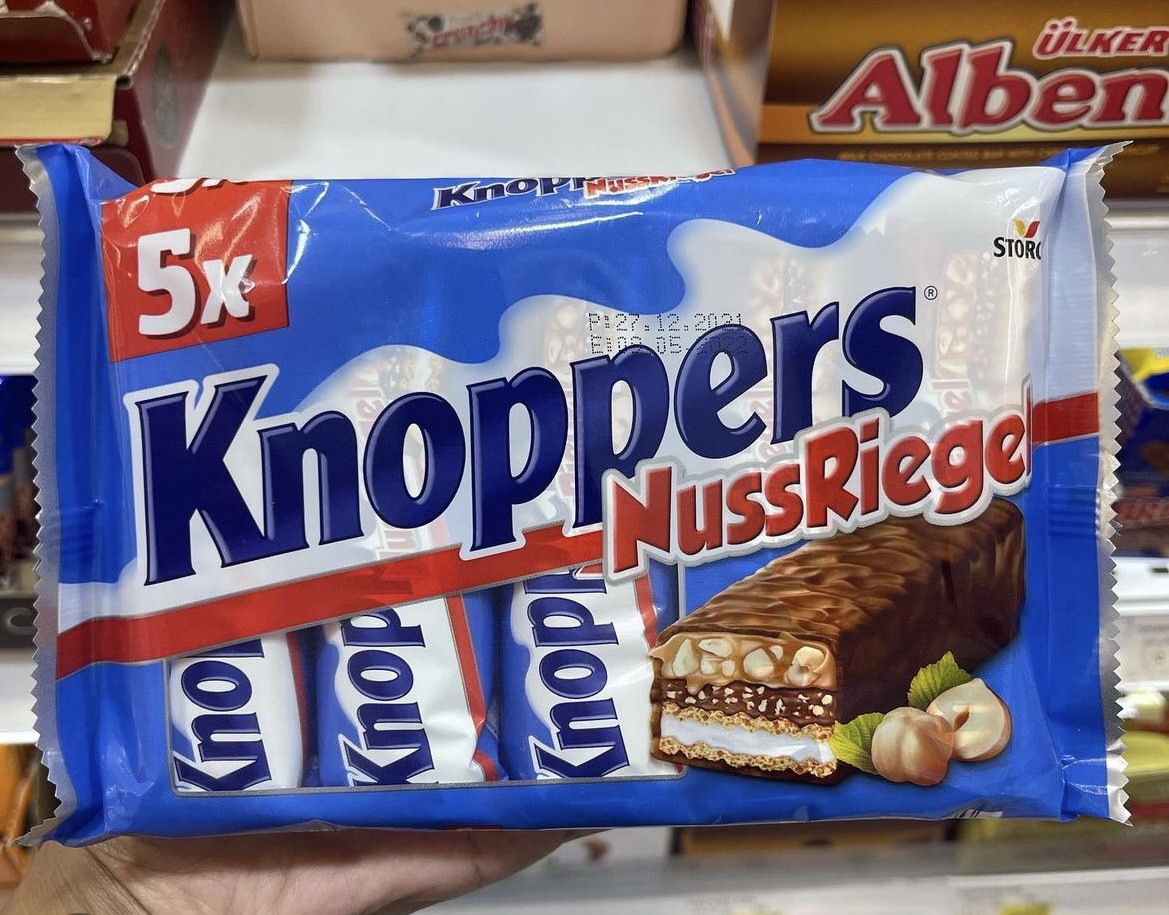 Батончики Knoppers Nuss Riegel 🍫 200 гр. Німеччина