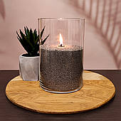 Чорний пальмовий віск для насипної свічки 1 кг + 2 м фітіля, гранульований.