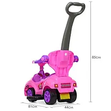 Каталка толокар 2в1 Bambi M 4205-8 (світло, музика, пищалка на кермі, батьківська ручка), фото 4