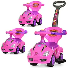 Каталка толокар 2в1 Bambi M 4205-8 (світло, музика, пищалка на кермі, батьківська ручка)