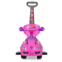 Каталка толокар 2в1 Bambi M 4205-8 (світло, музика, пищалка на кермі, батьківська ручка), фото 5
