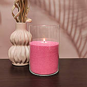 Малиновий пальмовий віск для насипної свічки 1 кг + 1 м фітіля, гранульований. Пісочні свічки у гранулах.