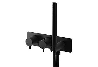 Змішувач термостатичний для ванни Kohlman Axel Black QW265AB