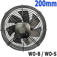 Вентилятор для припливно-витяжної вентиляції 200мм WO-B (WO-S) Аксіальний вентилятор низького тиску QuickAir