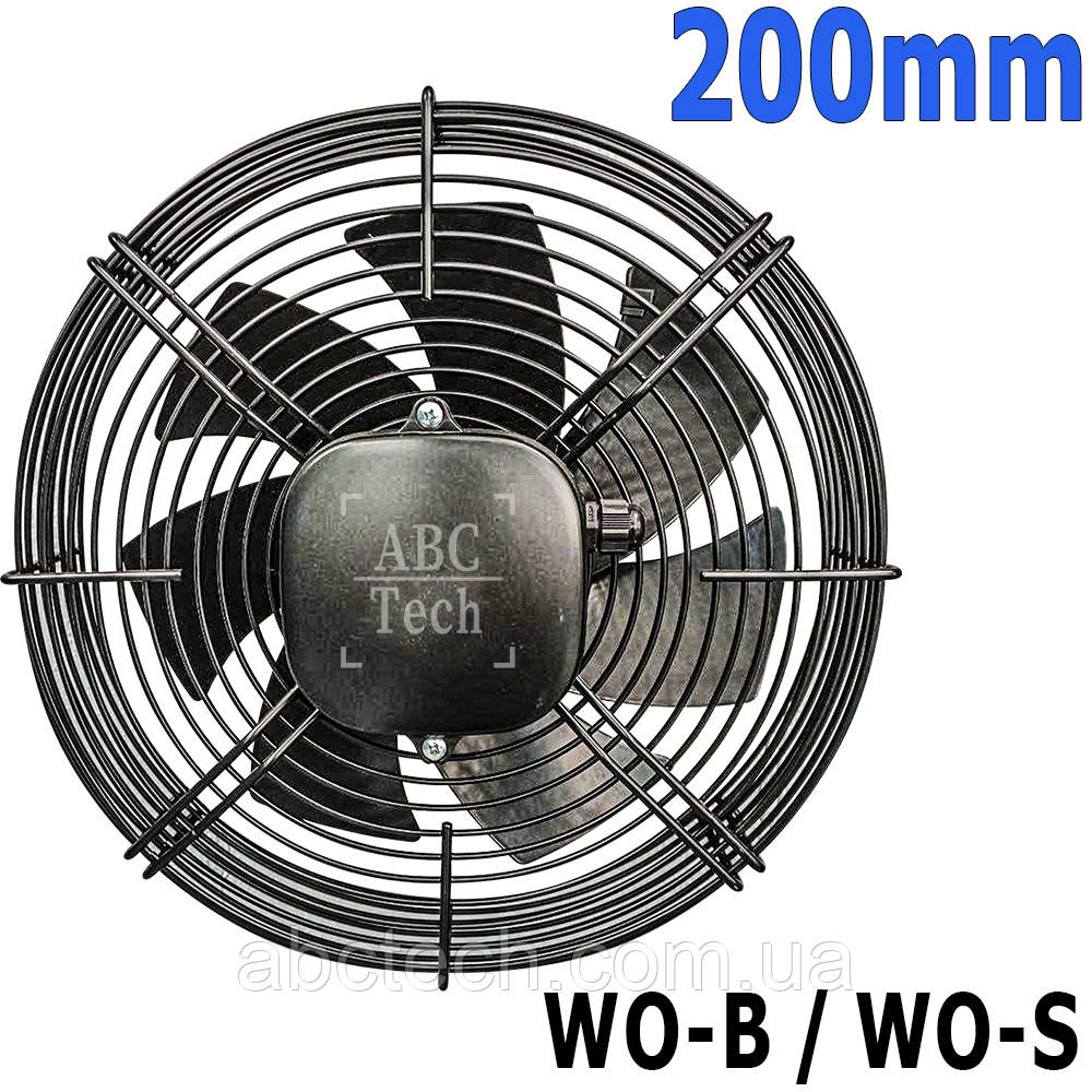 Вентилятор для припливно-витяжної вентиляції 200мм WO-B (WO-S) Аксіальний вентилятор низького тиску QuickAir