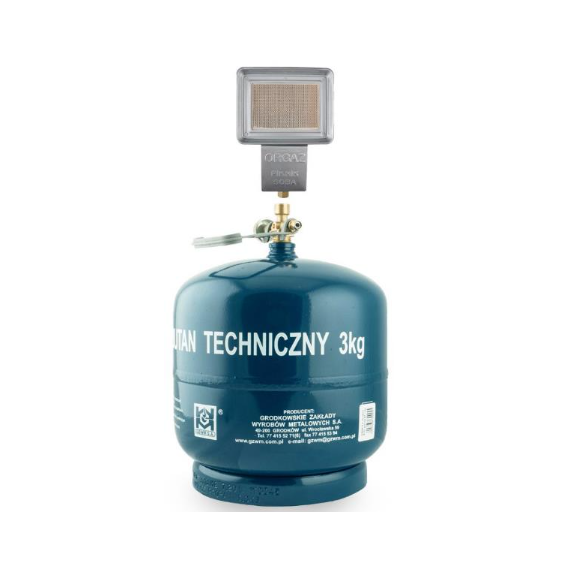 Набір металевий газовий балон GZWM BT-3 з газовим обігрівачем Orgaz SB-600 для активного відпочинку 7.2л (NC00130)