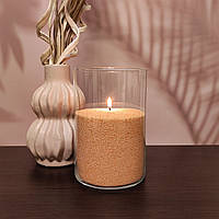 Оранжевый пальмовый воск для насыпной свечи 1 кг + 1 м фитиля, гранулированный. Песочные свечи в гранулах.