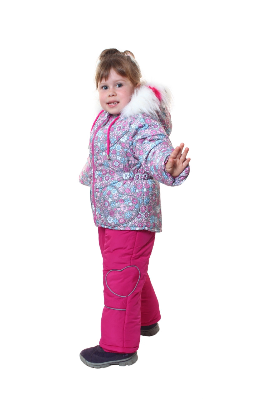 Зимовий костюм (куртка та напівкомбінезон) для дівчинки 86-104рост