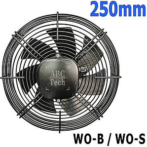 Вентилятор для припливно витяжної вентиляції 250 мм WO-B (WO-S) Аксіальний вентилятор низького тиску QuickAir