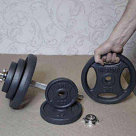 Гантелі розбірні RN-Sport 2 по 18,5 кг металеві. Гантелі зі сталі для фітнесу