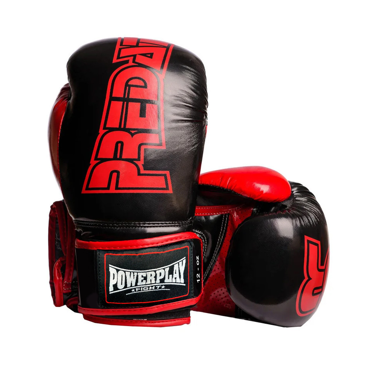 Боксерські рукавиці PowerPlay 3017 Predator Чорні карбон 12 унцій
