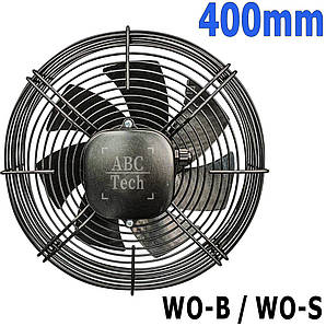 Вентилятор для припливно витяжної вентиляції 400 мм WO-B (WO-S) Аксіальний вентилятор низького тиску QuickAir