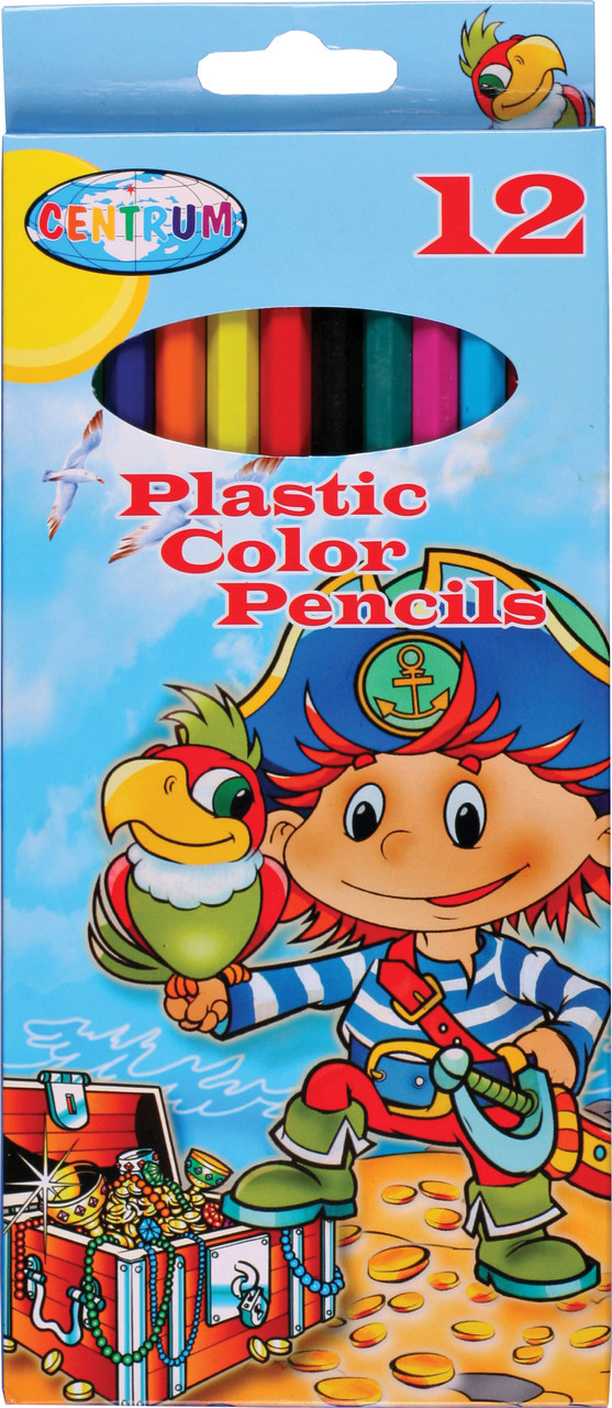Дитячі пластикові олівці 12 штук Pirate