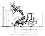 Фронтальний навантажувач з кабіною Berger Kraus BK810T двигун Perkins Euro 5, фото 3
