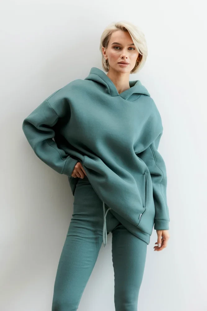 Жіноча тепла флісова товстовка оверсайз 42-52 розміри різні кольори, фото 1