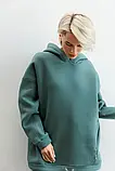 Жіноча тепла флісова товстовка оверсайз 42-52 розміри різні кольори, фото 5