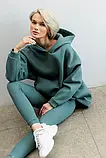 Жіноча тепла флісова товстовка оверсайз 42-52 розміри різні кольори, фото 4