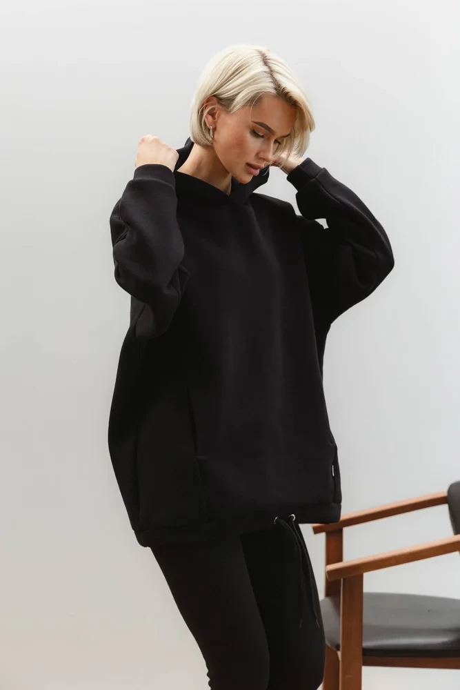 Жіноча тепла флісова товстовка оверсайз 42-52 розміри різні кольори, фото 1