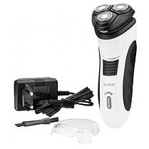 Електробритва чоловіча MAGIO MG-685 акумуляторна Black/White (Niz14577), фото 4