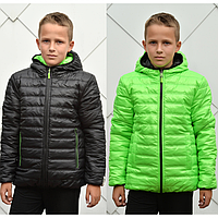 Демисезонная куртка двусторонняя для мальчиков и подростков «Арсен - 3», размеры на рост 116 - 158