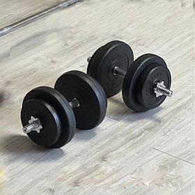 Гантелі набірні обгумовані Rn-Sport по 11 кг , Розбірні композитні гантелі