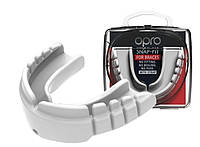 Капа боксерська OPRO Snap-Fit FOR BRACES White (art.002318004)