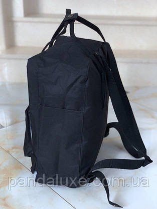 Рюкзак стильний канкен Fjallraven Kanken Classic 16л чорний із сірим, фото 4