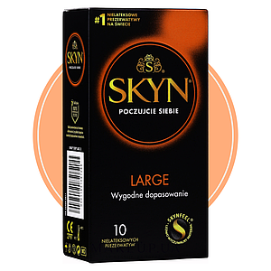 Презервативи SKYN LARGE / KingSize 10 штук безлатексні великого розміру XL ширші та довші