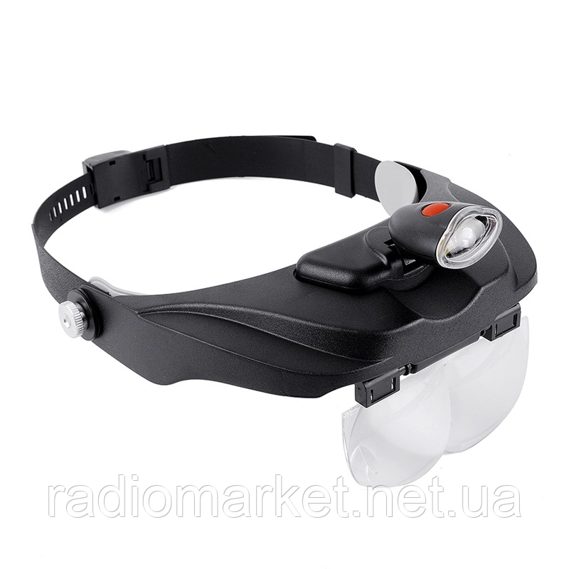 Лупа бінокулярна з LED-підсвіткою, 1,2Х 1,8х 2,5Х 3,5Х кратне збільшення, MG81001F, фото 1