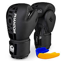 Боксерские перчатки на 14 унций Phantom APEX Black (капа в подарок)