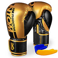 Боксерские перчатки на 16 унций Phantom APEX Elastic Gold (капа в подарок)
